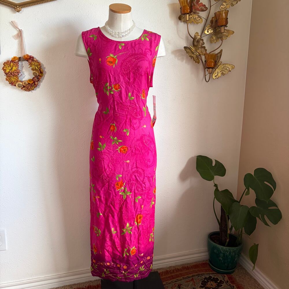 90s Vintage Floral Maxi Sundress